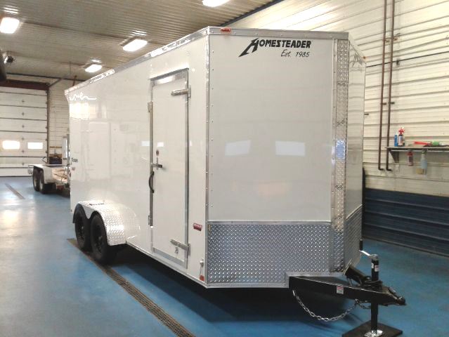 Homesteader Intrepid 7x16 V-Nose OHV Package *REAR SPOILER* - Front Homesteader Intrepid 7x16 V-Nose OHV Package *REAR SPOILER* - Front