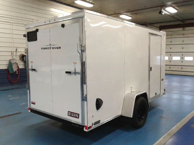 Cargo Mate 6x12 Enclosed Trailer White Rear