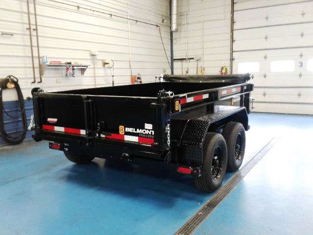 Belmont 6x10 Black Dump Trailer With Tarp 1