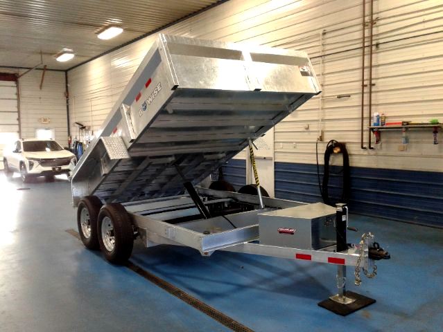 B-Wise 7x12 Galvanized Dump Trailer Bed Up
