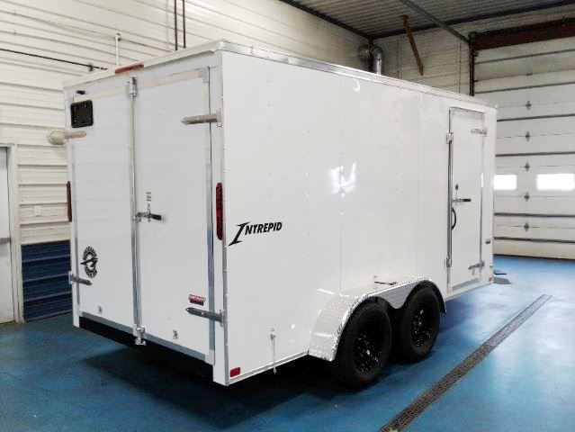Homesteader 7x14 White Double Rear Door. Homesteader 7x14 White Double Rear Door.