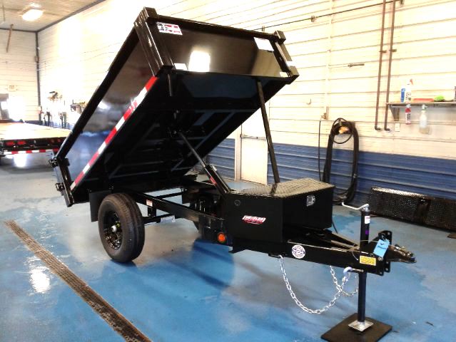 QSA 5x8 Deckover Dump Trailer - Bed Up
