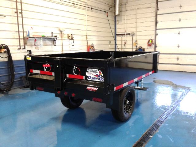 QSA 5x8 Deckover Dump Trailer - Rear